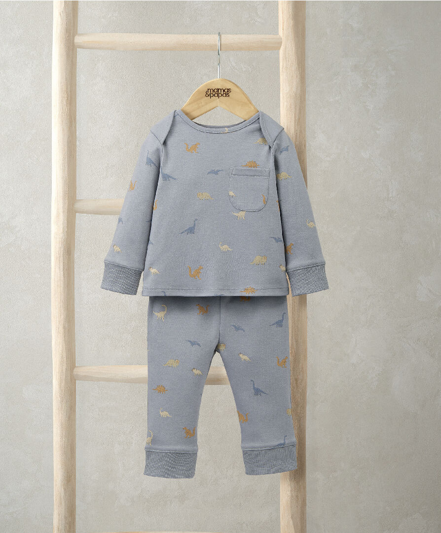 مجموعة هدايا بيجامة بنقشة ديناصور، قطعتين image number 2